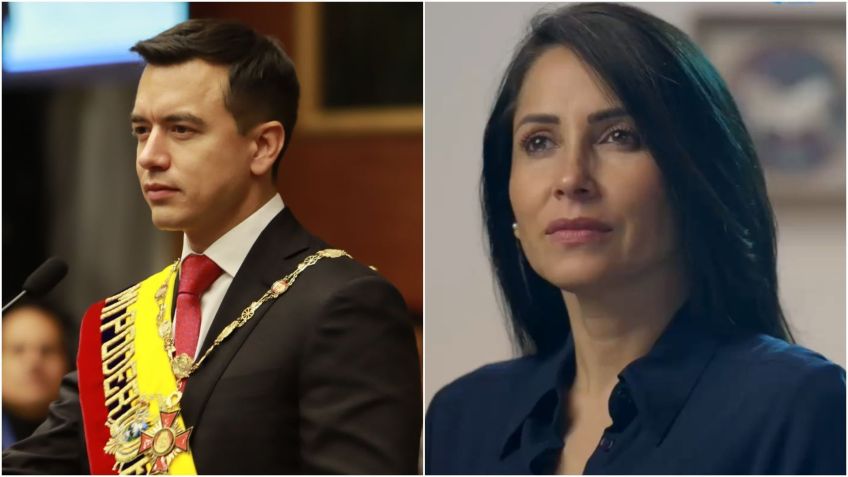 Daniel Noboa e Luisa Gonzalez, candidatos à Presidência do Equador • Twitter Daniel Noboa e Luisa Gonzalez
