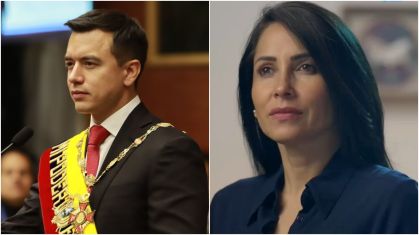 Daniel Noboa e Luisa Gonzalez, candidatos à Presidência do Equador