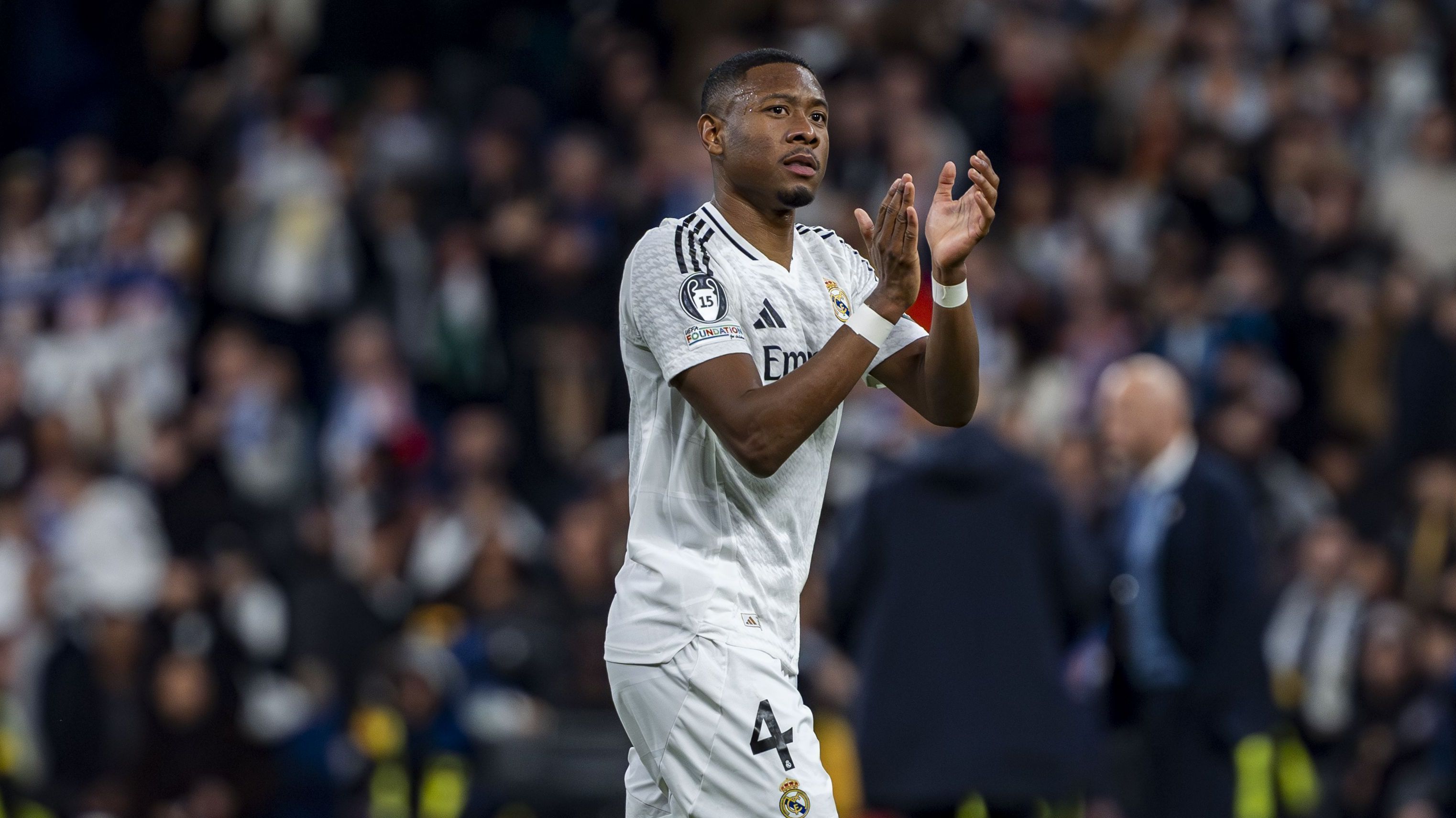 David Alaba em jogo do Real Madrid