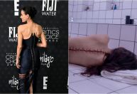 Demi Moore usa vestido que faz referência à cena de "A Substância"