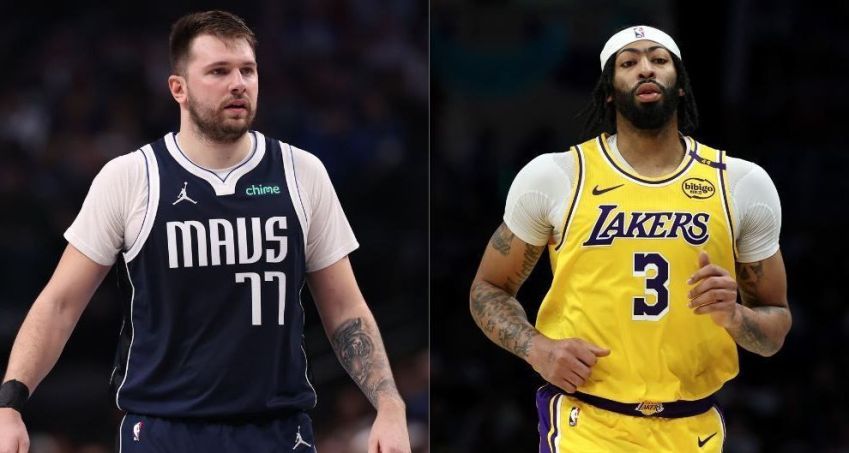 Luka Doncic e Anthony Davis serão trocados na NBA • Foto: Sam Hodde/Getty Images e Jared C. Tilton/Getty Images