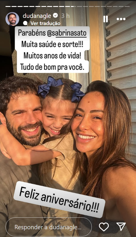 Duda Nagle parabeniza Sabrina Sato em post no Instagram • Instagram/ Duda Nagle