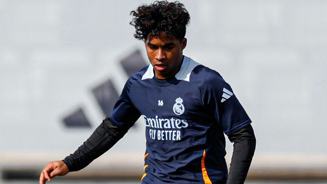 Endrick em treino do Real Madrid