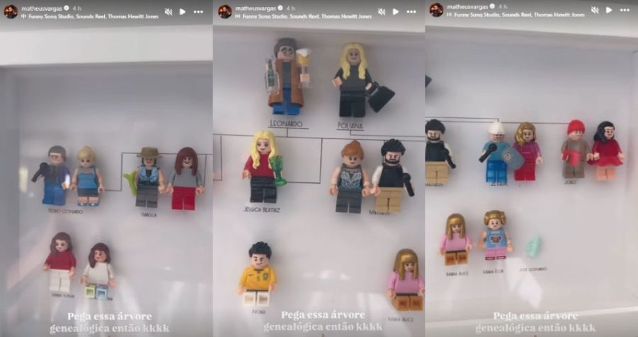Matheus Vargas mostrou árvore genealógica da família com formato de bonecos • Instagram/Matheus Vargas