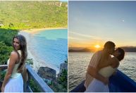 Filha de Cesar Filho e Elaine Mickely posta fotos de lua de mel no Vietnã