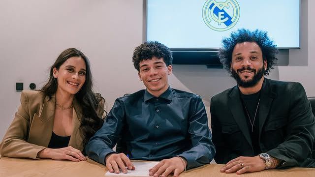 Enzo Alves, filho de Marcelo, assinou novo contrato com o Real Madrid