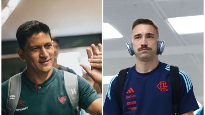 Fluminense, e Léo Ortiz, do Flamengo: clássico carioca acontece neste sábado (8)