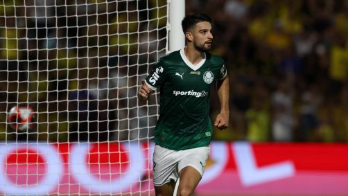 Flaco López comemora gol pelo Palmeiras