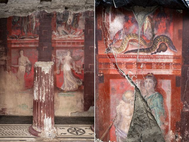 Algumas das figuras representam sacerdotes e sacerdotisas, assim como músicos e caçadores • Silvia Vacca/Pompeii Sites
