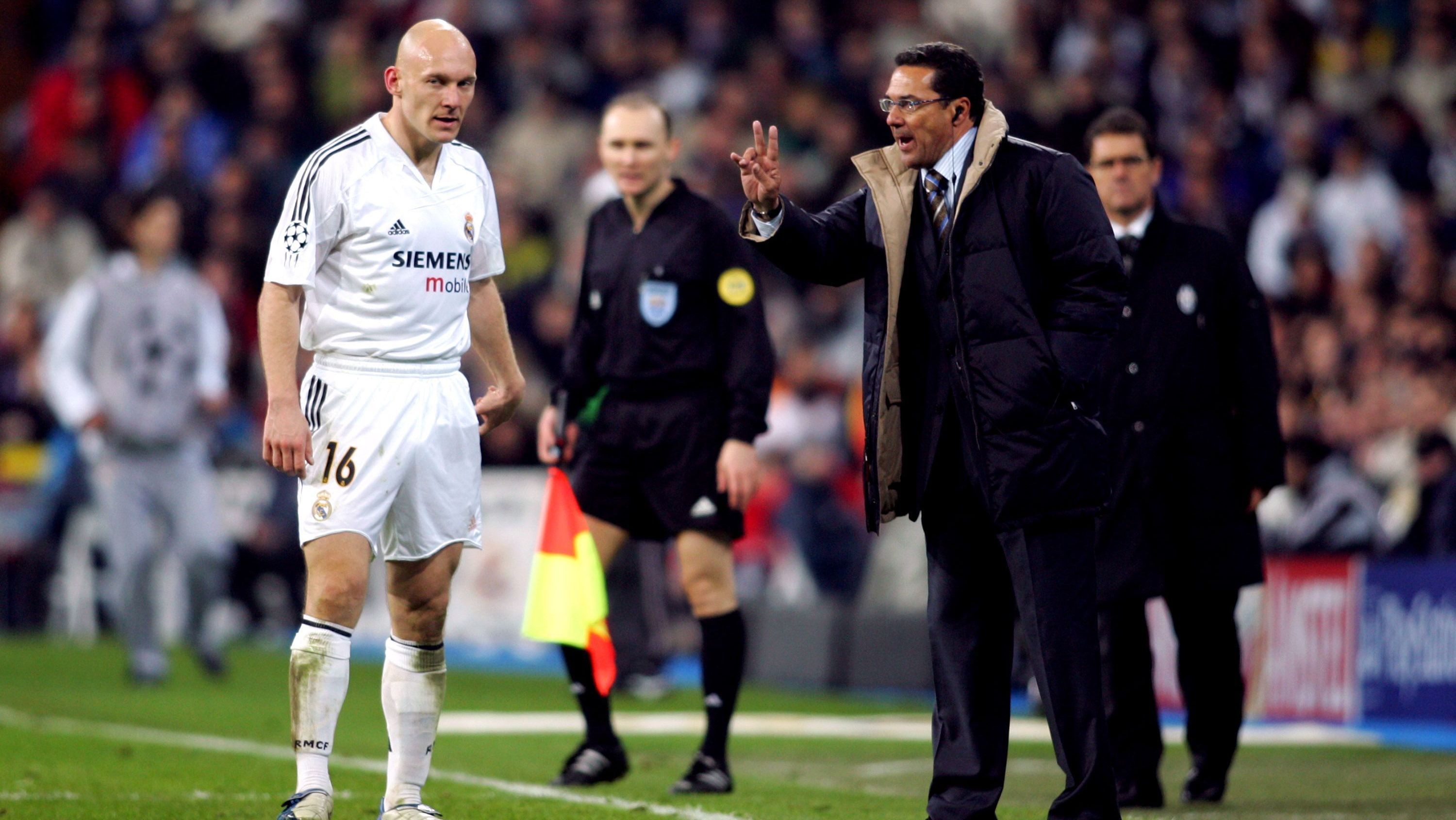 Vanderlei Luxemburgo e Thomas Gravesen pelo Real Madrid