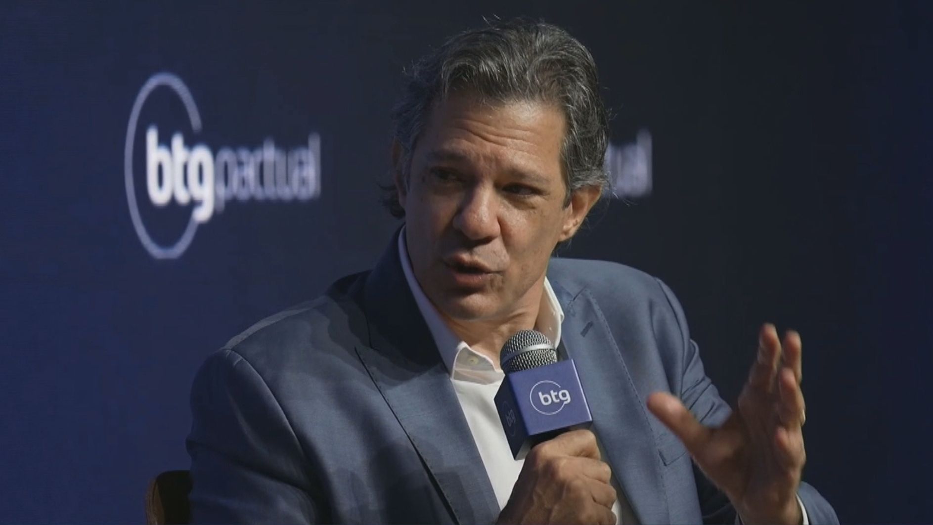 25 de fevereiro de 2025: Fernando Haddad, ministro da Fazenda, participa de evento corporativo do BTG Pactual