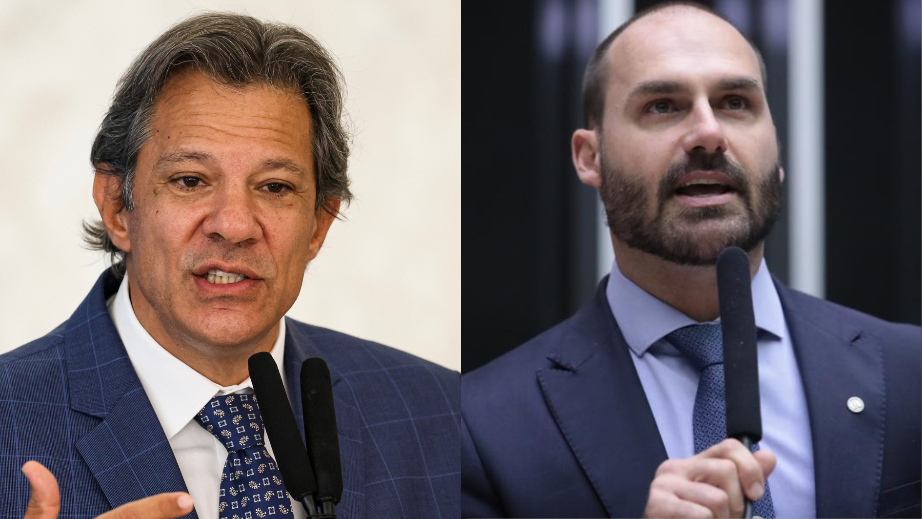 Fernando Haddad e Eduardo Bolsonaro