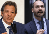 56% conhecem e não votariam em Haddad; 55% em Eduardo Bolsonaro, diz Quaest