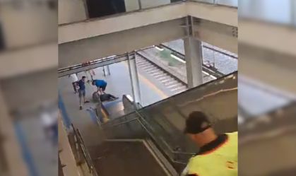 Vídeo: Vigilantes agridem funcionário na estação Franco da Rocha da CPTM