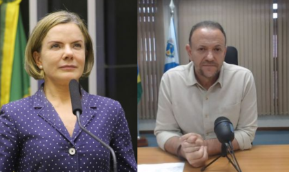 Edinho Silva e Gleisi Hoffmann