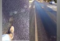Vídeo: asfalto derrete em meio ao calor extremo de Santa Catarina