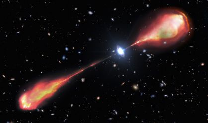 Astrônomos encontram jato de rádio duas vezes mais largo que a Via Láctea