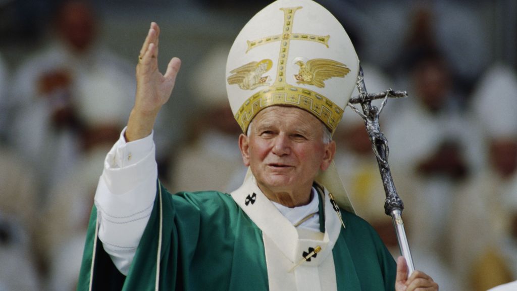 Papa João Paulo II em Estrasburgo.