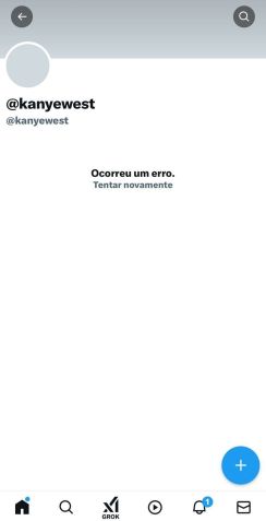 Conta de Kanye West no Twitter foi desativa • Reprodução