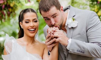 Ex-BBB Laís Caldas abre álbum de fotos de casamento com Gustavo; veja