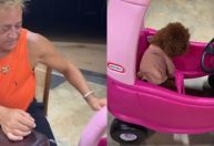 Leonardo aparece brincando com cachorrinha de Bruna Marquezine