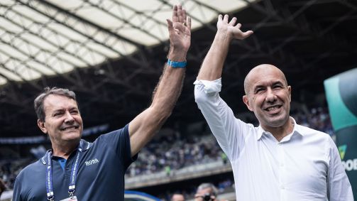Pedro Lourenço com o técnico Leonardo Jardim, do Cruzeiro