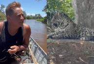 Leonardo encontra onça durante pescaria no Pantanal; veja vídeo