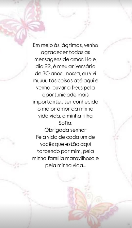 A cantora agradeceu às mensagens dos fãs • Instagram/Lexa
