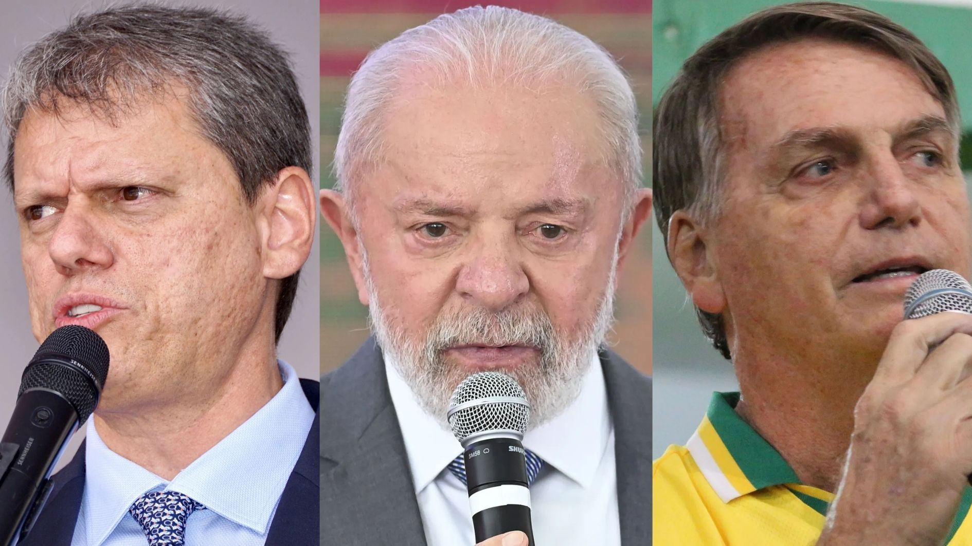 Tarcísio, Lula e Bolsonaro