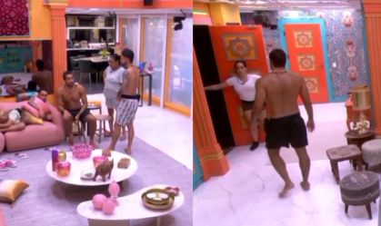 Momentos antes de solicitar ajuda, o brother estava sentado na sala da casa e seus colegas perceberam que ele estava tremendo