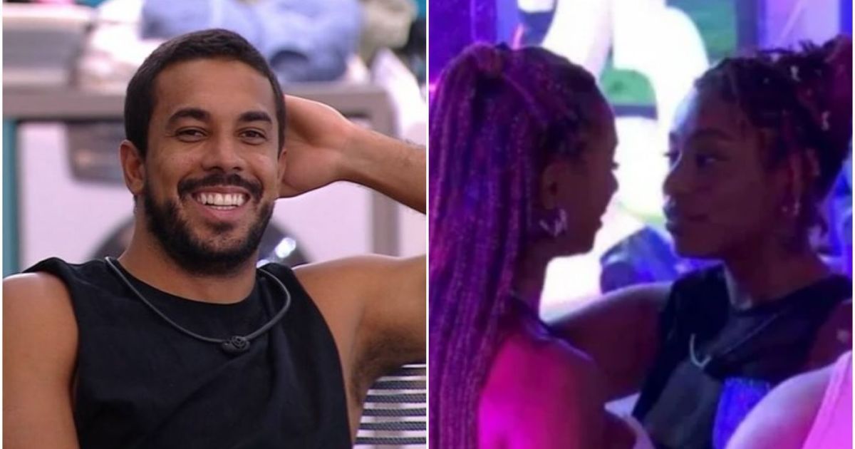 No BBB 25, Maike se choca com beijo de Aline e Thamiris: 