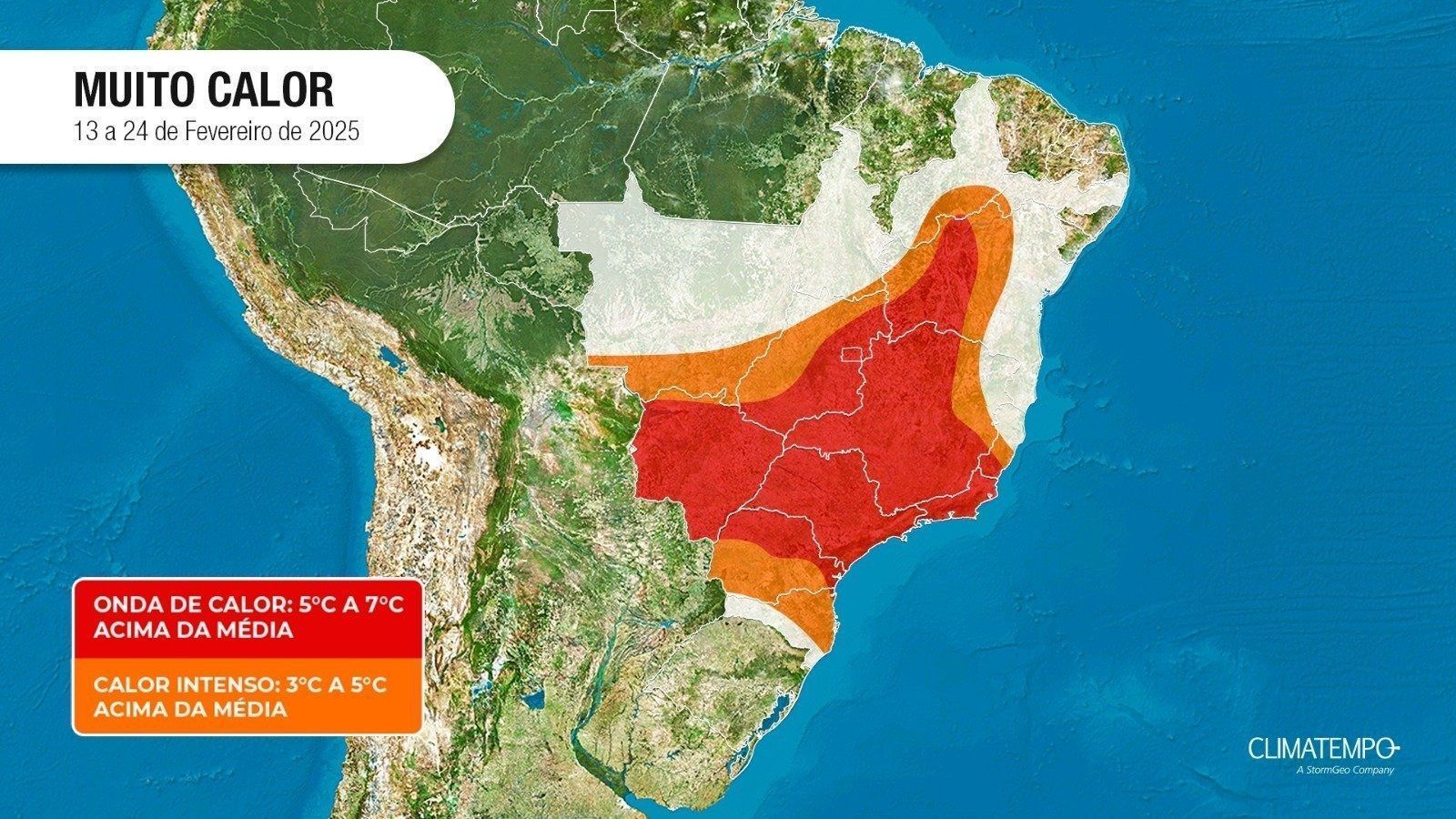 Onda de calor se intensifica e expande pelo Brasil até 24 de Fevereiro • Climatempo