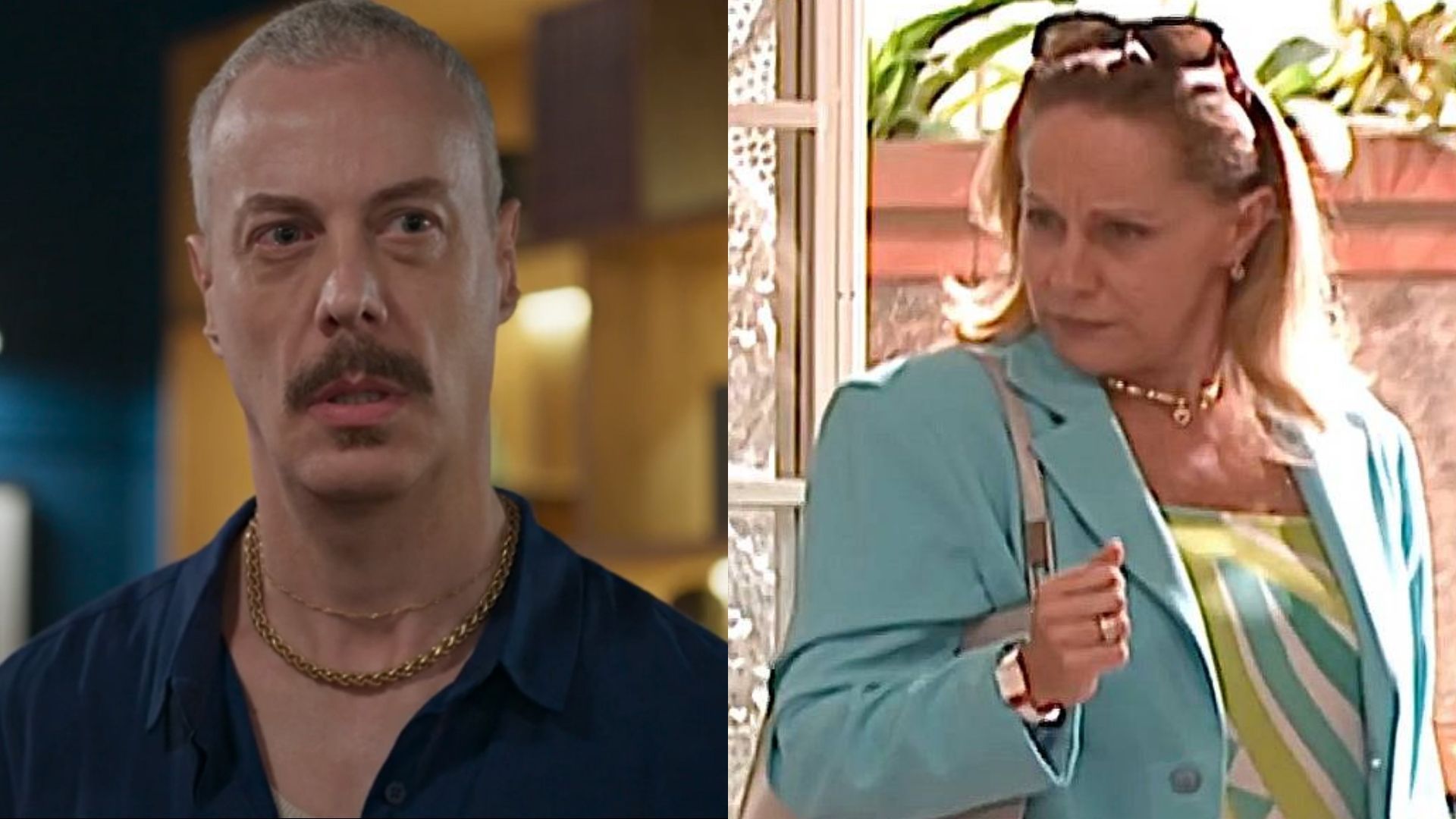 Marco (Guilherme Ewber) e Ruth (Lucinha Lins) em "Volta Por Cima"