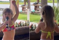 Virginia mostra filha cantando Bruno Mars: "Maria Alice cantora"