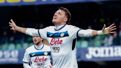 Retegui celebra gol pela Atalanta contra o Hellas Verona