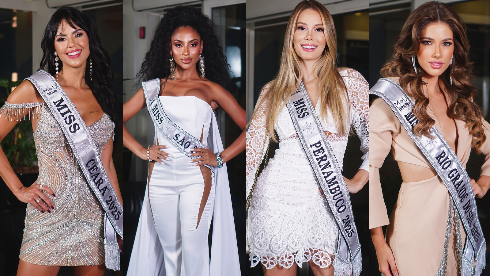 Estão competindo pelo título 24 mulheres, cada uma representando um estado brasileiro