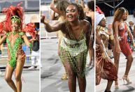 Ex-BBBs Thelminha, Lumena e Sarah Aline vão a ensaio da Mocidade no Anhembi