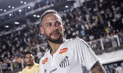 Neymar em partida pelo Santos