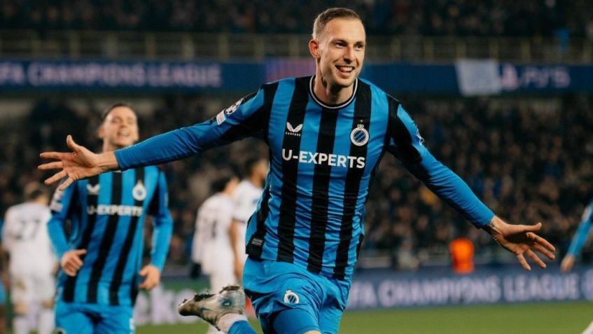 Nilsson garantiu vitória do Brugge na Champions League • Foto: Divulgação/ @ClubBrugge