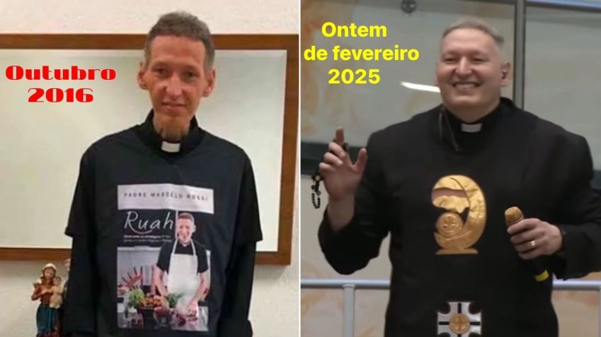 Padre Marcelo Rossi compartilhou antes e depois da depressão • Instagram/Padre Marcelo Rossi