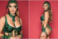 Paolla Oliveira desfila em último ensaio da Grande Rio; veja look