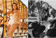 Paolla Oliveira posa em bondinho e beija Diogo Nogueira; veja fotos