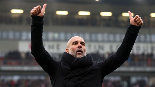 Pep Guardiola comemora classificação do City na Copa da Inglaterra