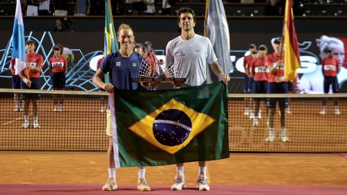 Rafa Matos e Marcelo Melo venceram os espanhóis Pedro Martínez e Jaume Munar na final de duplas do Rio Open