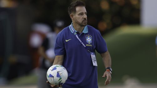 Ramon Menezes, técnico da Seleção Brasileira Sub-20, em Brasil 0 x 1 Colômbia
