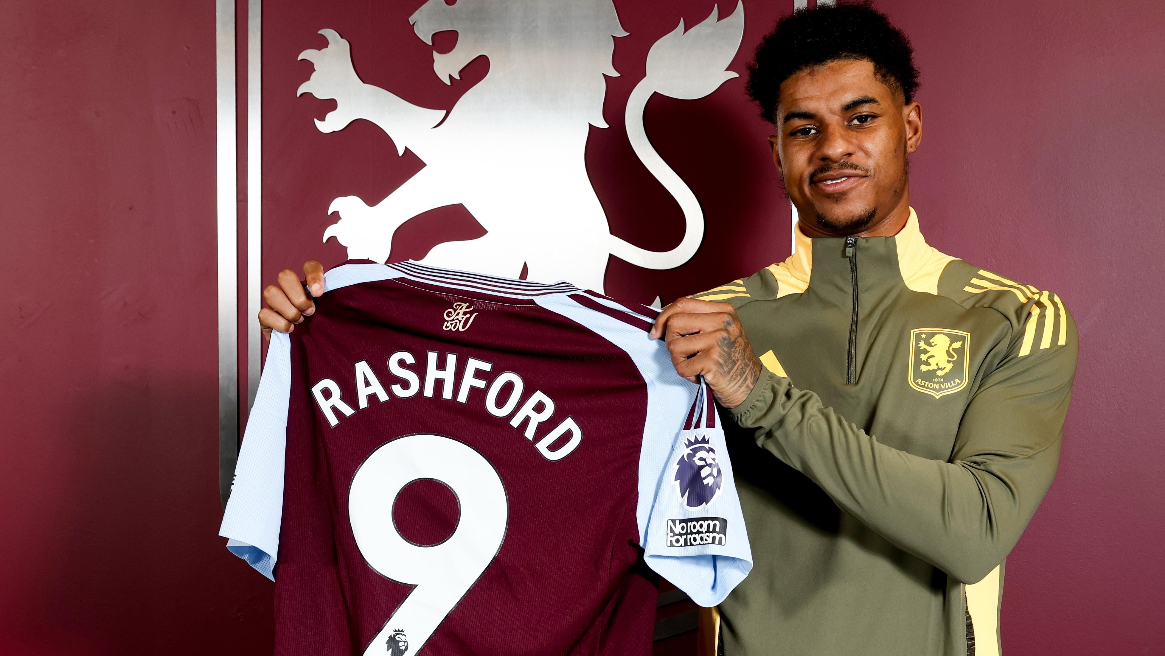 Aston Villa oficializa contratação de Rashford
