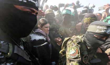 Refém Arbel Yehoud em Khan Yunis, sul de Gaza.