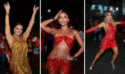 Viviane Araújo, Giovanna Cordeiro E Flávia Alessandra no ensaio do Salgueiro