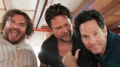 Selton Mello posta vídeo com Jack Black e Paul Rudd