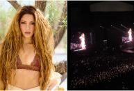 Shakira faz gesto para ouvir fãs xingando Piqué em show no Rio; assista